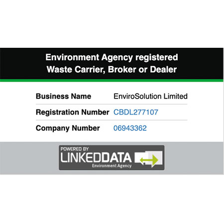Environment Agency registered Waste Carrier, Broker or Dealer